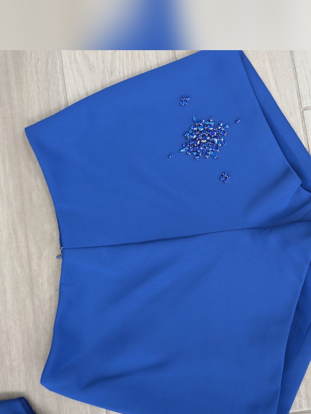 Embellished Royal Blue Two-Piece Prom Dress - Picture 4 of 5